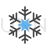 Snowflake Blue Black Icon - IconBunny