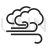 Windy + Cloudy Line Icon - IconBunny