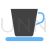 Tea cup Blue Black Icon - IconBunny