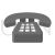 Analog Telephone Greyscale Icon - IconBunny