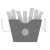 Fries Greyscale Icon - IconBunny