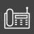 Wireless Landline Phone Line Inverted Icon - IconBunny