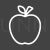 Apple Line Inverted Icon - IconBunny