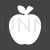 Apple Glyph Inverted Icon - IconBunny