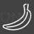 Bananas Line Inverted Icon - IconBunny