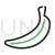 Bananas Line Green Black Icon - IconBunny