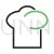 Chef's hat Line Green Black Icon - IconBunny