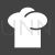 Chef's hat Glyph Inverted Icon - IconBunny