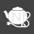 Tea kettle Glyph Inverted Icon - IconBunny