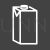 Milk box Line Inverted Icon - IconBunny