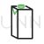 Milk box Line Green Black Icon - IconBunny