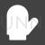 Baking gloves Glyph Inverted Icon - IconBunny