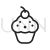 Cherry cupcake Line Icon - IconBunny
