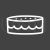 Cake small Line Inverted Icon - IconBunny