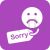 Apology tag Flat Round Corner Icon - IconBunny