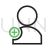 Create User Line Green Black Icon - IconBunny