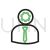 Admin Roles Line Green Black Icon - IconBunny