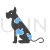 Dog Blue Black Icon - IconBunny