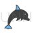 Dolphin Blue Black Icon - IconBunny
