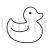 Duck Line Icon - IconBunny