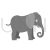Elephant Greyscale Icon - IconBunny