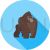 Gorilla Flat Shadowed Icon - IconBunny