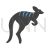 Kangaroo Blue Black Icon - IconBunny