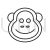 Monkey Line Icon - IconBunny