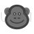 Monkey Greyscale Icon - IconBunny