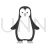 Penguin Greyscale Icon - IconBunny