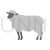 Sheep Greyscale Icon - IconBunny