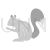 Squirrel Greyscale Icon - IconBunny