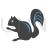 Squirrel Blue Black Icon - IconBunny