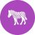 Zebra Flat Round Icon - IconBunny