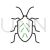 Insect Line Green Black Icon - IconBunny