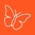 Butterfly Line Multicolor B/G Icon - IconBunny