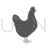 Chicken Greyscale Icon - IconBunny