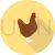 Chicken Flat Shadowed Icon - IconBunny