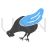 Chicken Blue Black Icon - IconBunny