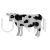 Cow Greyscale Icon - IconBunny