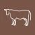 Cow Line Multicolor B/G Icon - IconBunny