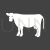 Cow Glyph Inverted Icon - IconBunny