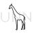 Giraffe Line Icon - IconBunny