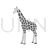 Giraffe Greyscale Icon - IconBunny