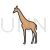 Giraffe Line Filled Icon - IconBunny