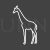 Giraffe Line Inverted Icon - IconBunny