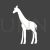 Giraffe Glyph Inverted Icon - IconBunny