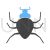 Spider Insect Blue Black Icon - IconBunny