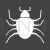 Bug Glyph Inverted Icon - IconBunny