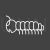Caterpiller Line Inverted Icon - IconBunny
